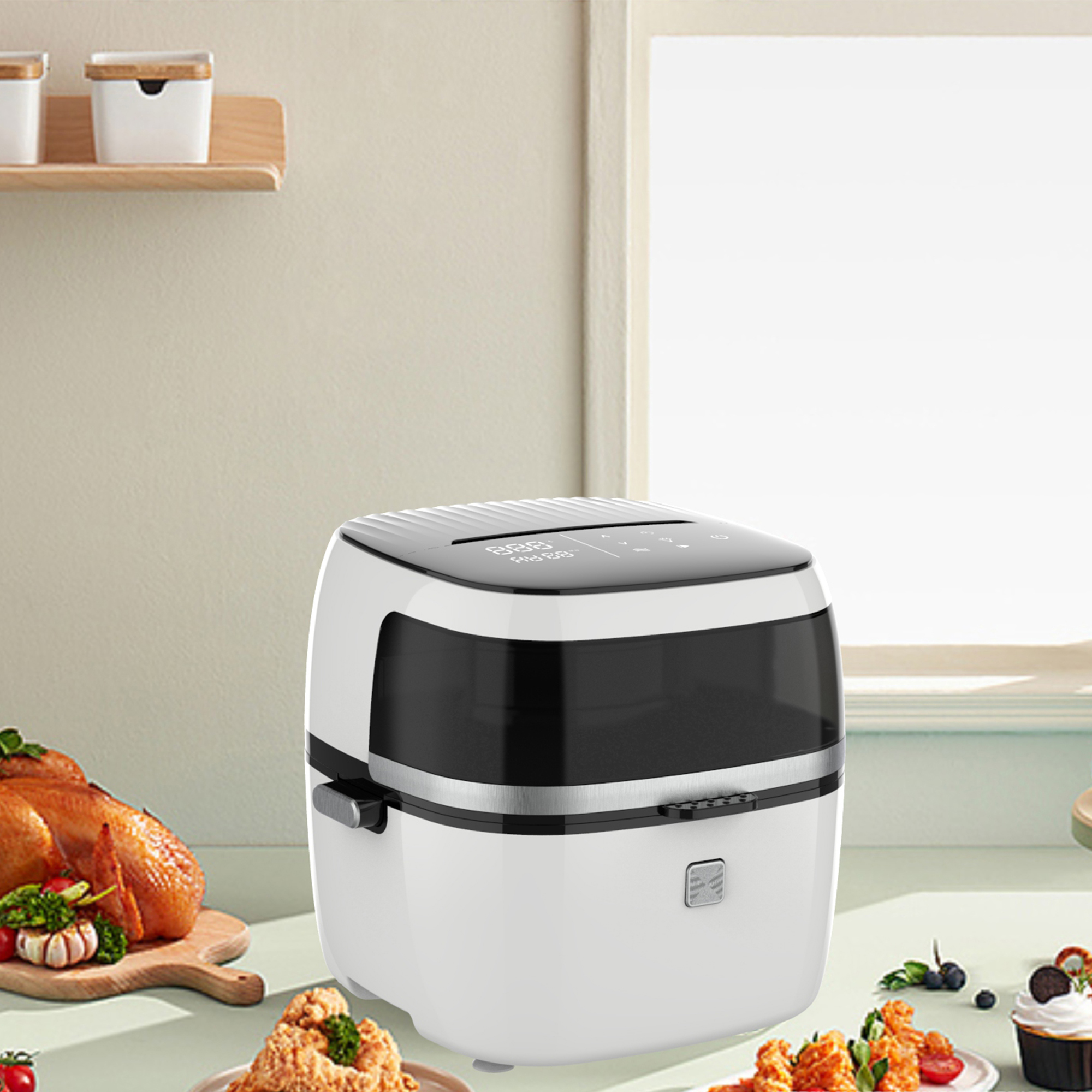 2024 Horní dotykový panel Nastavitelná teplota Elektrická vzduch smažící stroj YYZG-650A